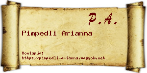 Pimpedli Arianna névjegykártya